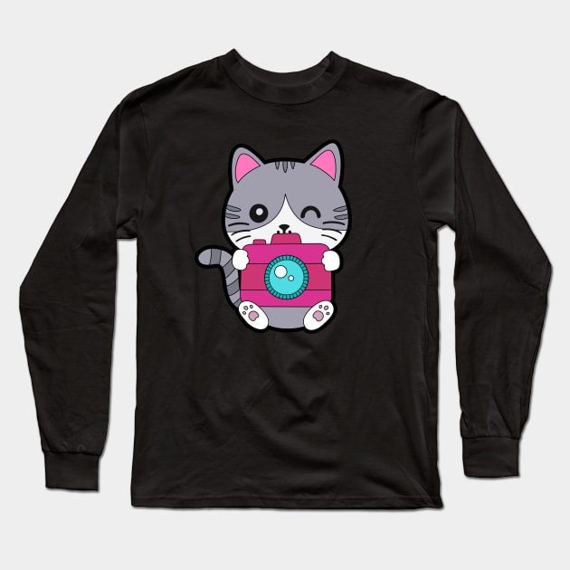 Little Cat Long Sleeve T-Shirt by JamesCMarshall